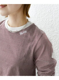 【SALE／10%OFF】＜洗濯機可能＞刺繍 デザイン ボーダー リンガー TEE SHIPS WOMEN シップス トップス カットソー・Tシャツ グリーン レッド ブラック ブルー【RBA_E】【送料無料】[Rakuten Fashion]