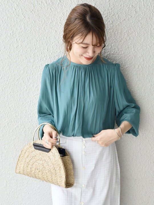 楽天市場】【SALE／30%OFF】ソリッドカッセンギャザーブラウス◇ SHIPS 