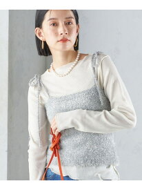 【SALE／40%OFF】＜手洗い可能＞グリッター ラメ ビスチェ 24SS ◇ SHIPS WOMEN シップス トップス ベスト・ジレ シルバー ブラック【RBA_E】【送料無料】[Rakuten Fashion]