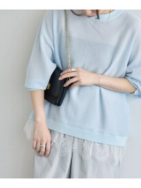 【SALE／40%OFF】quaranciel:＜手洗い可能＞レースヘム ドルマン シアー ニット プルオーバー quaranciel シップス トップス ニット ブラック ベージュ【RBA_E】【送料無料】[Rakuten Fashion]