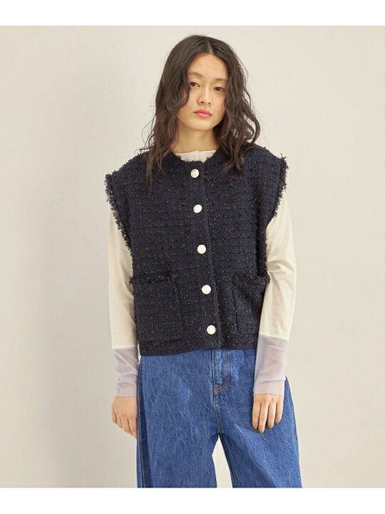 楽天市場】【SALE／40%OFF】《予約》＜手洗い可能＞ニット ツイード 