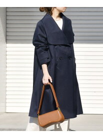 SHIPS any: ドライツイル ショールカラー Aライン コート[NAVY BLUE] SHIPS any シップス ジャケット・アウター その他のジャケット・アウター ネイビー ブラウン オレンジ【送料無料】[Rakuten Fashion]