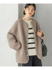 【一部WEB限定】＜手洗い可能＞NEW リバーシブル ボア ブルゾン SHIPS WOMEN シップス ジャケット・アウター ブルゾン・ジャンパー ホワイト ベージュ ブラウン ネイビー【送料無料】[Rakuten Fashion]