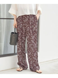 《予約》【SHIPS別注】TICCA*manipuri:＜手洗い可能＞プリント パンツ SHIPS WOMEN シップス パンツ その他のパンツ ブラック ブラウン【先行予約】*【送料無料】[Rakuten Fashion]