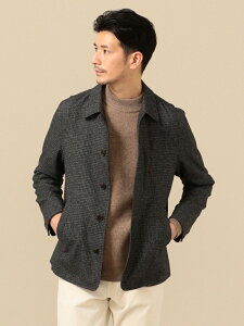 [Rakuten Fashion]SHIPS: ウール フレンチワーク ユーティリティ ジャケット(チェック) SHIPS シップス コート/ジャケット ブルゾン グレー ブラウン【送料無料】