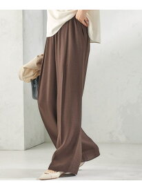 ＜接触冷感/手洗い可能＞Jupiter 麻混 タック ギャザー パンツ SHIPS WOMEN シップス パンツ その他のパンツ ブラック ブルー ホワイト ブラウン【送料無料】[Rakuten Fashion]