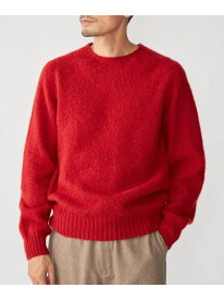 【SHIPS別注】HARLEY OF SCOTLAND: ウール シャギー クルーネック ニット SHIPS MEN シップス トップス ニット レッド イエロー ブルー【送料無料】[Rakuten Fashion]