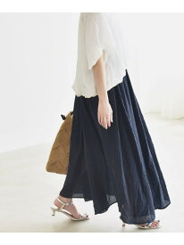 【SALE／40%OFF】quaranciel:＜洗濯機可能＞シアー ストライプ ギャザーフレア スカート & ブラウス セット quaranciel シップス ワンピース・ドレス ワンピース ブラック ホワイト【RBA_E】【送料無料】[Rakuten Fashion]