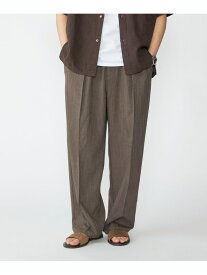 【SALE／30%OFF】SHIPS: リネン ライク ワイド ピンタック スラックス SHIPS MEN シップス パンツ その他のパンツ ネイビー グレー【RBA_E】【送料無料】[Rakuten Fashion]