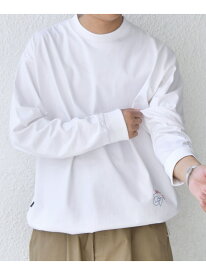 【SALE／40%OFF】SHIPS any: オーガニック コットン ワンポイント ロゴ プリント*刺繍 スピンドル Tシャツ(ロンT)◇ SHIPS any シップス トップス カットソー・Tシャツ グレー ホワイト ブラック【RBA_E】[Rakuten Fashion]