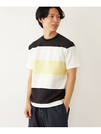 SHIPS Colors: パターン ワイドボーダー Tシャツ SHIPS Colors シップス トップス カットソー・Tシャツ ネイビー ブラック ベージュ ブルー[Rakuten Fashion]