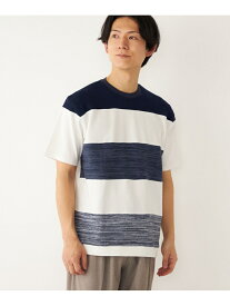 【SALE／25%OFF】SHIPS Colors: パターン ワイドボーダー Tシャツ SHIPS Colors シップス トップス カットソー・Tシャツ ネイビー ブラック ベージュ ブルー【RBA_E】[Rakuten Fashion]