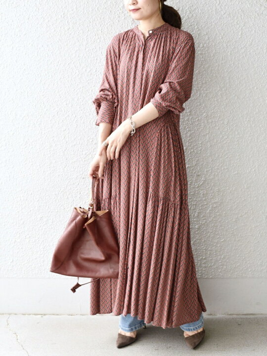 楽天市場】【SALE／30%OFF】DEVEAUXプリントティアードワンピース 
