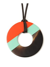 L'Indochineur: ライン カラー サークル ネックレス SHIPS any シップス アクセサリー・腕時計 ネックレス オレンジ【送料無料】[Rakuten Fashion]