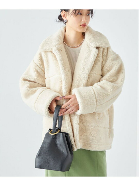 楽天市場】【SALE／40%OFF】* ＜手洗い可能＞衿付き ボア ジャケット 