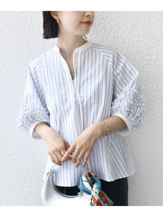 楽天市場】【SALE／30%OFF】【WEB限定】＜手洗い可能＞袖 フリル 