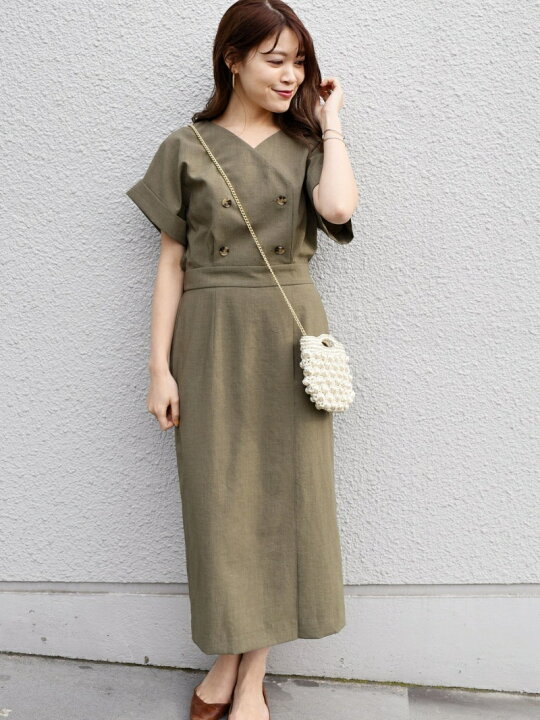 楽天市場】【SALE／30%OFF】＜手洗い可能＞フロントボタンVネック  
