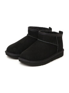 UGG(R):Classic Ultra Mini SHIPS KIDS �V�b�v�X �V���[�Y�E�C �u�[�c �u���b�N �u���E���y���������z[Rakuten Fashion]