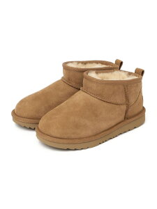 UGG(R):Classic Ultra Mini SHIPS KIDS �V�b�v�X �V���[�Y�E�C �u�[�c �u���b�N �u���E���y���������z[Rakuten Fashion]