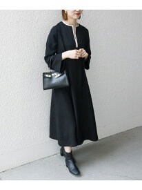 《一部追加予約》【WEB限定】SHIPS any: ダブルクロス ウエスト タック Aライン ワンピース [NAVY BLUE] SHIPS any シップス ワンピース・ドレス ワンピース ベージュ ブラウン ブラック ネイビー【先行予約】*【送料無料】[Rakuten Fashion]