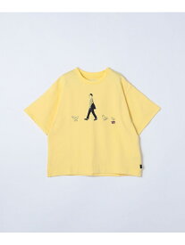【SALE／50%OFF】ARCH&LINE: オーガニックコットン プリント Tシャツ SHIPS any シップス トップス カットソー・Tシャツ イエロー ホワイト【RBA_E】[Rakuten Fashion]