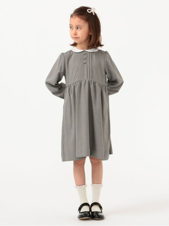 楽天市場 Ships Kids ピンタック ツイル ワンピース 100 130cm Ships Kids シップス ワンピース キッズワンピース ネイビー グレー 送料無料 Rakuten Fashion Ships シップス