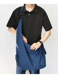 【SALE／40%OFF】SHIPS any: コットン/ナイロン 2WAY ポケット ショルダー バッグ◇ SHIPS any シップス バッグ ショルダーバッグ ブラック ブルー【RBA_E】【送料無料】[Rakuten Fashion]