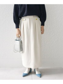 【SALE／65%OFF】SHIPS any:＜洗濯機可能＞ダブルクロス Iライン タック スカート[NAVY BLUE] SHIPS any シップス スカート ロング・マキシスカート ネイビー ホワイト【RBA_E】【送料無料】[Rakuten Fashion]