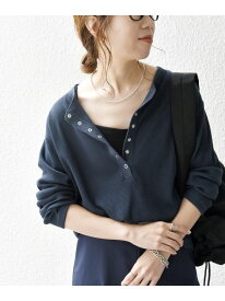 SHIPS any:＜洗濯機可能＞ワッフル ヘンリーネック ラウンドヘム プルオーバー SHIPS any シップス トップス カットソー・Tシャツ ネイビー ホワイト グレー【送料無料】[Rakuten Fashion]