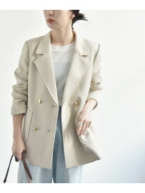 【SALE／30%OFF】quaranciel:＜洗濯機可能＞ジャージー テーラード ダブル ジャケット quaranciel シップス ジャケット・アウター テーラードジャケット・ブレザー ネイビー グリーン ベージュ【RBA_E】【送料無料】[Rakuten Fashion]