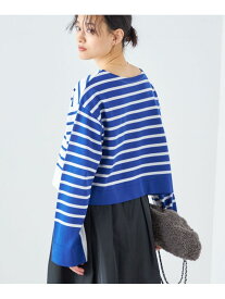 【SALE／30%OFF】＜手洗い可能＞前後2WAY TOKUSHIMA ボーダー ニット 24SS ◇ SHIPS WOMEN シップス トップス ニット ブルー ブラック イエロー【RBA_E】【送料無料】[Rakuten Fashion]