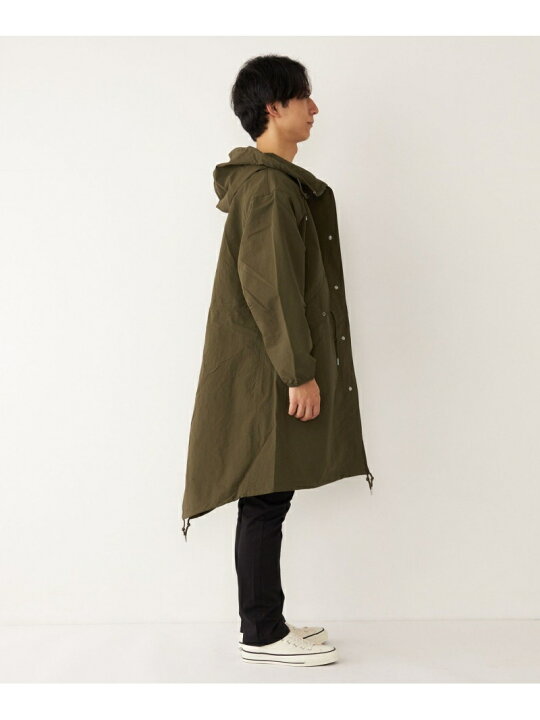 限定製作】 Rain-Stuff: フード オーバーコート SHIPS Colors シップス ジャケット アウター その他のジャケット グリーン  ブラック Rakuten Fashion