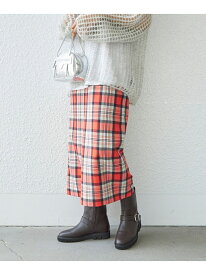 【SALE／70%OFF】＜手洗い可能＞ウール チェック タイト スカート ◇ SHIPS WOMEN シップス スカート ロング・マキシスカート パープル オレンジ ベージュ【RBA_E】【送料無料】[Rakuten Fashion]