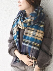 【SHIPS別注】JOHNSTONS:カシミヤチェックストール◇ SHIPS WOMEN シップス ファッション雑貨 マフラー・ストール・ネックウォーマー ブラウン レッド ネイビー【送料無料】[Rakuten Fashion]