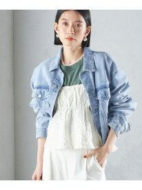 【SALE／30%OFF】＜洗濯機可能＞クロップド デニム ジャケット 24SS ◇ SHIPS WOMEN シップス ジャケット・アウター デニムジャケット ブルー【RBA_E】【送料無料】[Rakuten Fashion]