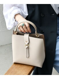 【SALE／10%OFF】SHIPS any: バイカラー2WAY スクエア ショルダー バッグ SHIPS any シップス バッグ ショルダーバッグ ブラック ベージュ グリーン グレー【RBA_E】【送料無料】[Rakuten Fashion]