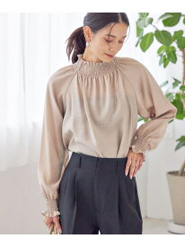 ＜洗濯機可能＞シャーリング ネック 長袖 ブラウス SHIPS WOMEN シップス トップス シャツ・ブラウス ピンク ネイビー ベージュ ホワイト ブラック【送料無料】[Rakuten Fashion]