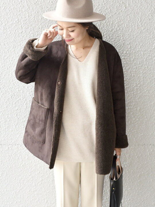 楽天市場】【SALE／30%OFF】リバーシブルフェイクムートンコート 