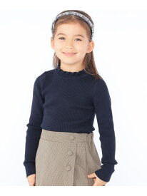 【SALE／40%OFF】SHIPS KIDS:100~140cm /＜手洗い可能＞リブ フリル タートルネック ニット SHIPS KIDS シップス トップス ニット ホワイト グレー レッド ネイビー【RBA_E】[Rakuten Fashion]