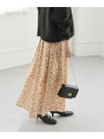 【SALE／50%OFF】quaranciel :＜洗濯機可能＞TROUILLET フラワー プリント フレア スカート quaranciel シップス スカート ロング・マキシスカート ブラック ベージュ【RBA_E】【送料無料】[Rakuten Fashion]