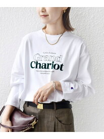 【SALE／30%OFF】【SHIPS別注】Champion: プリント ロングスリーブ TEE SHIPS WOMEN シップス トップス カットソー・Tシャツ ホワイト ベージュ ネイビー【RBA_E】【送料無料】[Rakuten Fashion]