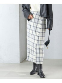 【SALE／60%OFF】チェック フリンジ スカート SHIPS WOMEN シップス スカート ロング・マキシスカート ホワイト イエロー ネイビー【RBA_E】【送料無料】[Rakuten Fashion]