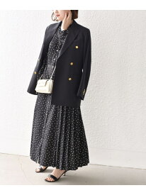 ＜手洗い可能＞ドット / 花柄 バンドカラー サイド プリーツ ワンピース SHIPS WOMEN シップス ワンピース・ドレス ワンピース ブラック グリーン ネイビー【送料無料】[Rakuten Fashion]