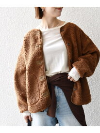 《予約》＜洗濯機可能＞ボア フリース 2WAY フーディー ブルゾン SHIPS any シップス ジャケット・アウター その他のジャケット・アウター ブラック ベージュ ブラウン【先行予約】*【送料無料】[Rakuten Fashion]