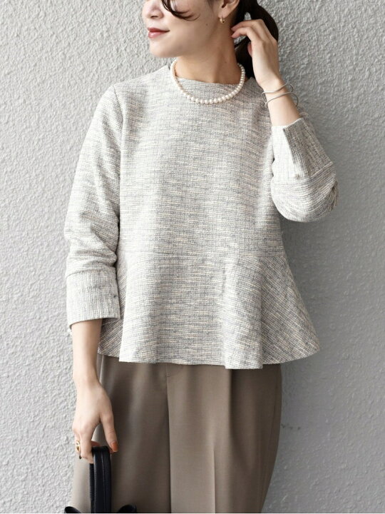 楽天市場】【SALE／60%OFF】*＜手洗い可能＞ツイードペプラムプル 