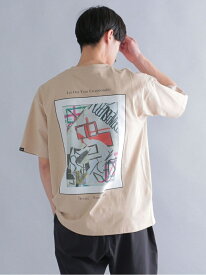 【SALE／60%OFF】SHIPS: HERALBONY コラボレーション プリント Tシャツ SHIPS シップス トップス カットソー・Tシャツ ホワイト グレー ベージュ【RBA_E】【先行予約】*[Rakuten Fashion]