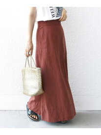 【SALE／70%OFF】＜手洗い可能＞麻混 フレア マキシ スカート SHIPS WOMEN シップス スカート ロング・マキシスカート ブラウン ブラック【RBA_E】【送料無料】[Rakuten Fashion]