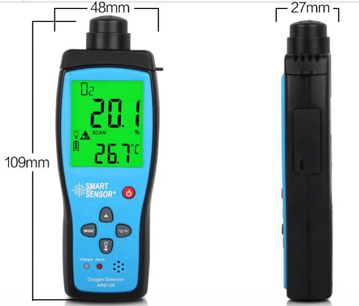 楽天市場】SMART SENSOR 【メーカー正規品】 酸素濃度計 AR8100 酸欠 