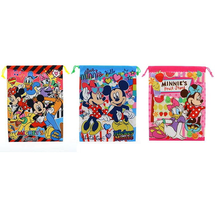 楽天市場 大判巾着 ディズニー 12個入り ディズニー 収納 小物入れ 景品 イベント キャラクター 巾着 領収書 しらは