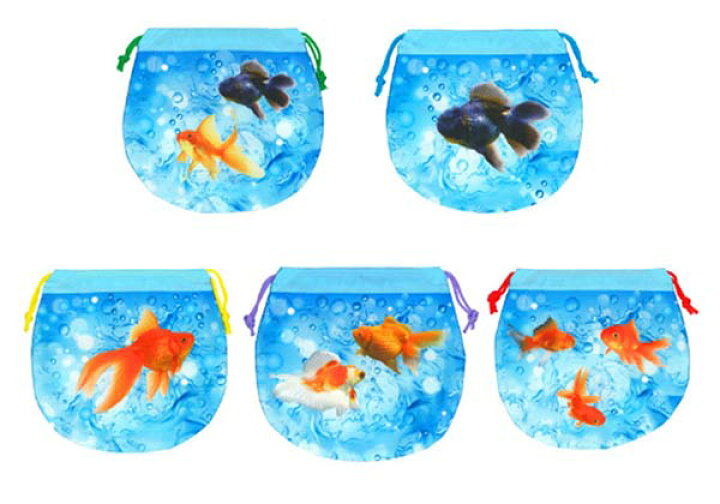 楽天市場 縁日 まんまる巾着 金魚 30個入り 縁日 金魚 お祭り 屋台 小物入れ 景品 イベント 巾着 領収書 しらは